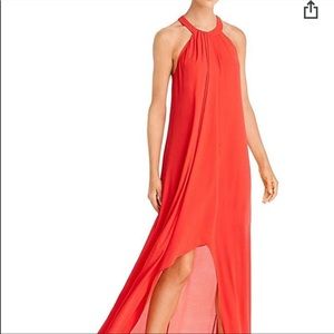 NWTS BCBG Red gown with slit